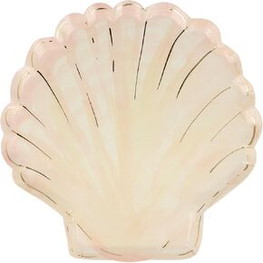 Meri Meri Mermaid Birthday Disposable Plates for Party, Pack of 8 - Under the Sea Plates, Party Decorations