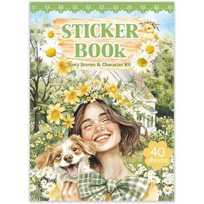 289pcs People Stickers Book,Planner Stickers for Junk Journal Kit,40 Sheet Scrapbook Supplies with Junk Journal Supplies and Washi Tape Sticker for Planners, Bullet Journal, Mixed Media Art