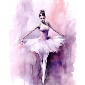 KIKKIJ Cross Stitch Pattern,Cross Stitch Patterns for Adults,Ballerina Art Ballet Dancer,Cross Stitching DIY Needlepoint Kit 11CT-17.33 * 21.65 inch