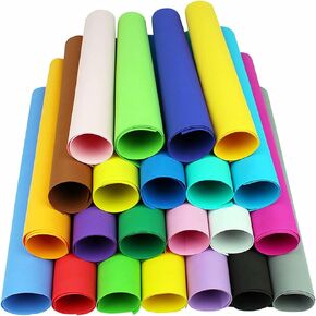 20 PCS EVA FOAM SHOETS ، 19x19 على ورقة الحرف اليدوية الرغوية الملونة لمشاريع DIY للفنون ، والفصول الدراسية ، والسردة ، والورق الناعم السميك (لون عشوائي)