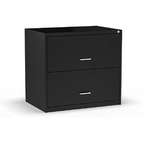 Staples 2-Drawer File File File Cabinet ، Letter & Legal Size Documents ، قابلة للقفل ، 29.8 "W × 20.6" D x 27.3 "H ، Black