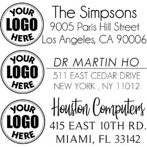 Custom Logo Stamp Custom Image Stamper Personalized Stamp Business Logo Stamp Business Logo or Image 7/8" x 2-3/8" (Red)