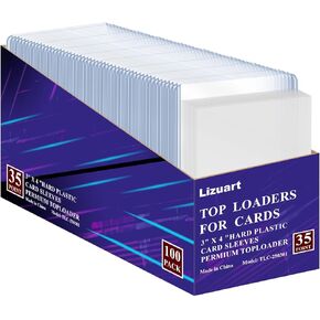 Top Loaders for Cards, 3"x4" Toploaders for Cards, 200 Pcs Card Sleeves Hard Plastic, Collectible Trading Card Ptotective Sleeves, Card Protectors Hard Plastic for Baseball, Football and Game Cards.