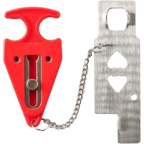 Master Lock Reinforcing Door Guard for Front Entry Locations, Child Proof Stopper for Top of Bedroom Entrance with Toddler Safety in Mind, 1 Pack, 276EC