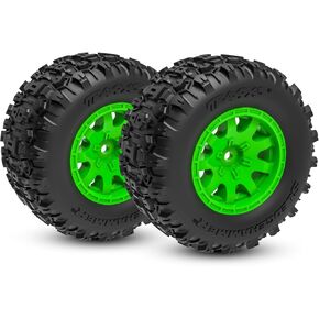 Traxxas 10771-GRN - Mini Maxx Sledgehammer Front Tires (2), Green, Green