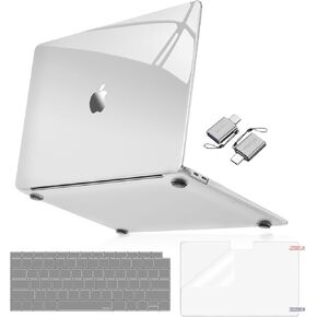 Mosiso متوافق مع MacBook Air 13 بوصة Case 2022 2021 2020 2019 2018 الإصدار A2337 M1 A2179 A1932 ، تجاوز غلاف وغطاء لوحة المفاتيح الطبيعية البلاستيكية والوحة المفاتيح C ، Crystal Clear
