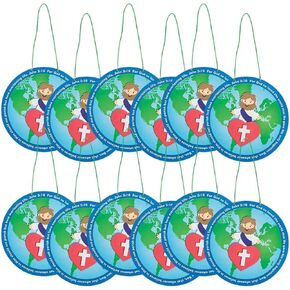 Fun Express John 3:16 Globe Craft Kit - Crafts for Kids and Fun Home Activities - VBS Vacation Bible School Supplies/Decor