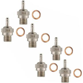 6pcs Super Duty Medium Glow Plug N4 لـ Traxxas 3232x 1/10 T-Maxx 2.5/3.3