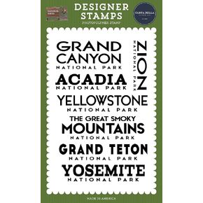 Echo Park Paper National Park Titles Stamp Set, Various