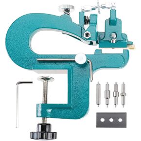 LuckyHigh Leather Skiver Leather Splitter Manual Leather Paring Machine Leather Edge Skiving Machine with Extra Blades