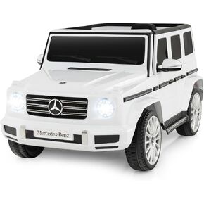 HONEY JOY Ride On Truck, Licensed Mercedes-Benz Maybach G650 Battery Powered Ride On Toys Car w/Remote Control, LED Lights, Music, Slow Start, 12V Electric Cars for Kids, Gift for Boys Girls (White)