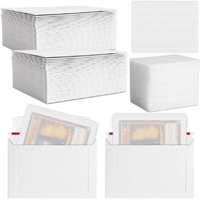 Faccito 200 Pcs Trading Card Shipping Set 4 x 6'' Trading Card Protector and Envelopes Bulk for Mailing, Additional Defend Supplies