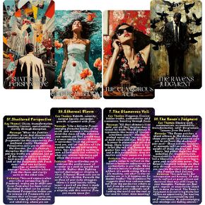 Echoes of The Soul Oracle Cards with Guidebook, 80 Oracle Deck Help You delve into The Realms of Introspection, Emotional Healing, and Spiritual Alignment