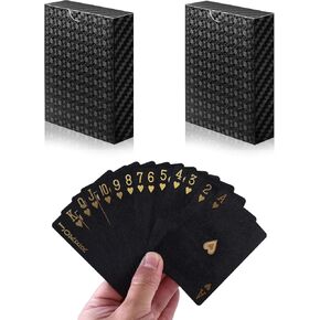 Playing Cards 2 Pack - Waterproof Playing Cards - Card Games for Families - Vintage Casino Card Themed Games for Adults