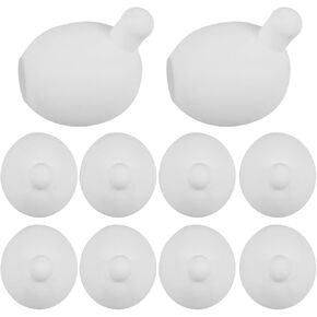 Homoyoyo 10 Pcs Bubble Core Insert: Press Bubble Insert for DIY Doll Making 2.4Inch Silicone Press Squeeze Stress Relieving Toys Sensory Play Accessories for Crochet (White)