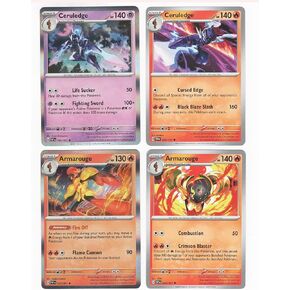 Armarouge & Ceruledge – Pokemon 4 Card Lot – Surging Sparks – 034/191 – 035/191