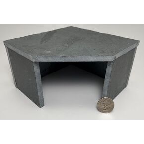 TheFrogHouse Slate Stone Reptile Hide 6x6x3.5 Bottomless Natural Cave Decor
