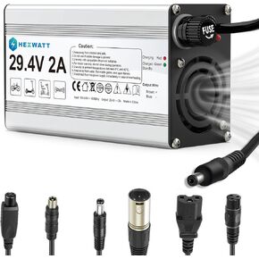54.6V 2A Charger for 48V Lithium-ion Battery ebike Electric Bike Electric Scooter Hoverboard Battery Charger Replacement with 7 Connectors