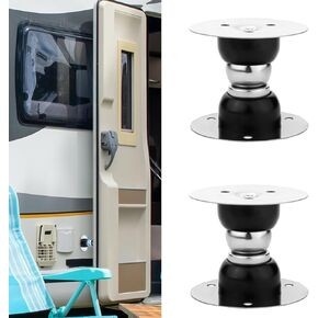 2 Pack RV Magnetic Door Holders, Strong Magnet Door Stop RV Baggage Door Catch Latch with Screws & Adhesive for RV Camper Motor Home Cargo Trailer Exterior Accessories(White)