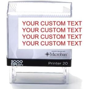 2000 Plus Series Custom Self-Inking Stamp, Small Size Up to 8 Lines, 1 3/8" x 2 15/16 inches, 5 Color Choices (XX - Large)