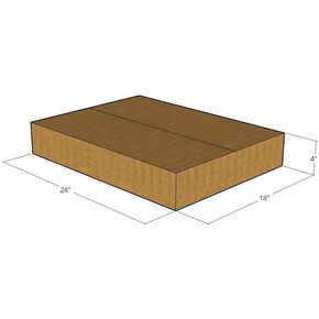 24" x 18" x 4" Corrugated Boxes 32 ECT (Pack of 5-24x18x4) | Quality moving boxes. Great for shipping boxes for Business, office or home.