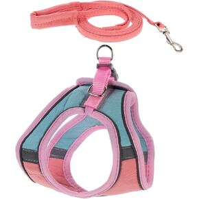 1set Reflective Puppy Vest and Cat Pet Leash for Outdoor Walking and Lightweight Kit and Fits to Pets