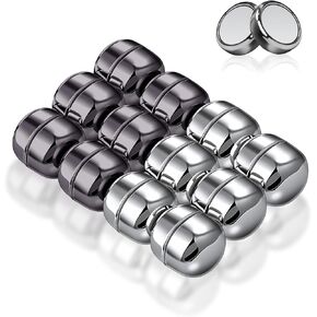 12 Pair Multi-Purpose Powerful Hijab Magnetic Pins, Pinless Pins, Safety Pins, for Clothes, Sewing, Craft, Hijabs (Matte)