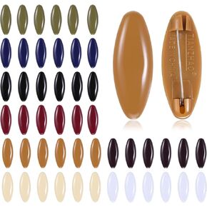 48pcs Plastic Hijab Pins Scarf Safety Pins Colorful Headscarf Pin Decoration Scarf Safety Pin Locking Cloth Nappy Pin's for Women Muslim Girls Fashion Brooches
