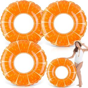 Aodaer 3 Pieces Fruit Swimming Rings Inflatable Pool Floats Pool Swim Tubes Rings Beach Swimming Party Decorations for Summer Beach Water Party, Water Games