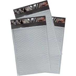 Yens Poly Bubble Mailers 4x8 500 Pack Self Seal Adhesive Shipping Bags, Cushioning Padded Envelopes for Shipping, Mailing, Packaging Useable Space 4x7 PM#000-500
