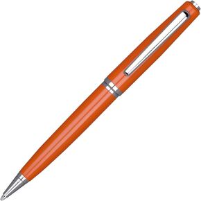 Lanier Clara Ballpoint Pen - Glossy Clear Body with Shiny Chrome Parts & Chrome Ring with Medium Tip 0.7mm Cross Style Refill