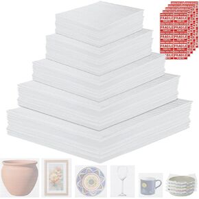AOBOPLE 250 Pack Moving Packaging Supplies,5 Sizes Cushion Foam Pouch (16x16",16x12",12x12",12x7.5",7.5x7.5") with 12x12" Foam Wrap Sheets,Packing Supplies to Protect Dishes,Photo Frame,Glasses,china in Kuwait