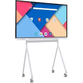 Smart Board with Mobile Cart, 65 Inch Digital Whiteboard for Classroom and Office, NewBoard 4K Interactive Whiteboard with Google EDLA-Certified, Android 14, 8+64 GB, Google Play