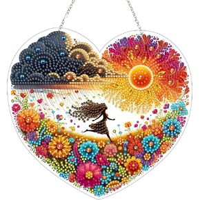 طقم شنقا للفن الماسي 5D للبالغين ، وحجر الراين على شكل خاص ، مزدوج DIY DIY Acrylic Diamond Art Purnants Pendants Home Garden Gard in Kuwait