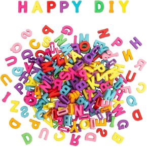 400pcs Large Alphabet Letter Beads,A-Z Big Bubble Letter Charms for Jewelry Making, Bracelets, Necklaces, Keychains, DIY Crafts, Plastic Beads for Personalized Accessories