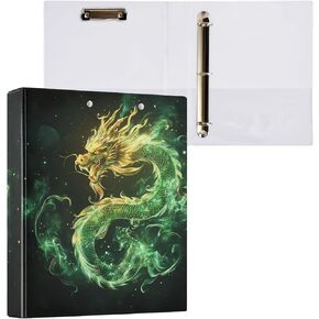Caikeny 3 Ring Binder Sharks Fish Uderwater Animal Watercolor 1.5 Inch Binders Round Ring Clipboard with 2 Pockets for Office Supplies