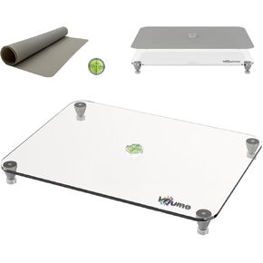 VFIUME Resin Platform Board, 16x12 Inches, Adjustable Silicone Feet, Self-Leveling for Art and 3D Printing