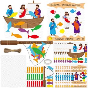 Cinrobiye 24 Set 7 Days of Creation Crafts，Christian DIY Bible Story Coloring Kit with Stickers, Crayons & Cards for Sunday School, VBS, Religious Party Favors & Classroom Activities