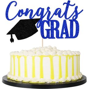 Palasasa Congrats Cake Topper ، 2025 زخارف الحفلات العليا (الذهب 6.6inch)