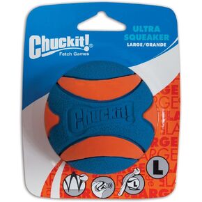 Chuckit! Ultra Squeaker Ball Dog Toy Large (3" Diameter) (4 Pack)