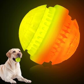 Rechargeable Light Up Dog Ball with Multicolor Lights for Nighttime Play, Glow in The Dark Dogs Ball for Outdoor Fetch Training, Interactive Dog Toys with Water Resistant
