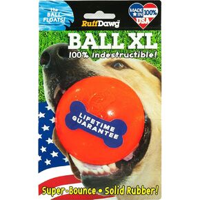Ruff Dawg Ball XL Solid Rubber Dog Toy Large Assorted Neon Colors