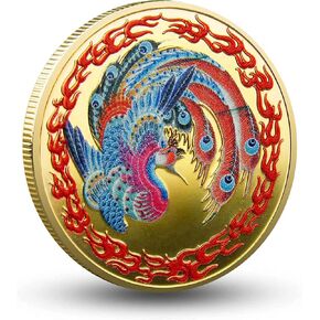 Phoenix from The Ashes Lucky Coin Lottery Ticket Scratcher Tool - Chinese Good Luck Charms Challenge Coin
