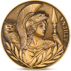 Athena Challenge Coin - Challenge Coin Celebrating The Embodiment of Bravery and Intelligence - Perfect for Gifting (Single Coin)