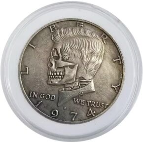 1974 الولايات المتحدة الأمريكية ، رئيس الولايات المتحدة الأمريكية كينيدي ثن بانك ، عملة فنية رجعية مع حالة عرض
