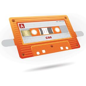 KCD Cassette Tape Credit Card Skin Sticker Cover Decal Wrap 3-Pack – Durable Vinyl Stickers for Cards - CCS025 (Black Cassette Tape)