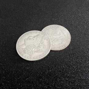 SUMAG Multipurpose Flipper Coin (Morgan Dollar) Magic Tricks Magnetic or Gravity Coin Close up Illusions Gimmicks Props for Professional Magicians