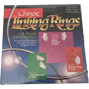 Loftus 8 Inch Magic Linking Rings (8 Piece Set), Multi