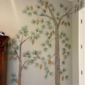 Tropical Leaves Stencil Large Leaf Stencils for Painting on Walls Palm Fern Eucalyptus Stencils for Crafts Furniture Wood Fabrics