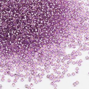 Size 12/0 Crafts Glass Seed Beads 2mm Transparent Silver Beads for Jewelry Making (Total About 100g About 12000pcs)